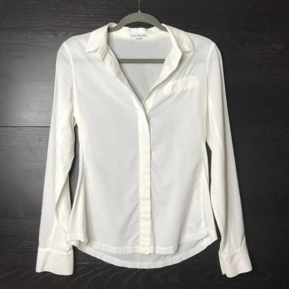 James Perse Tops - James Perse White Button Down Lightweight Top